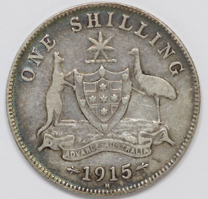 Australia 1915 H Shilling, ... image