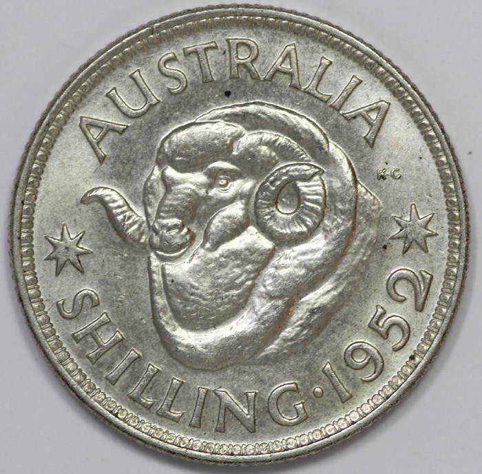 Australia 1952 Shilling, Ch... image