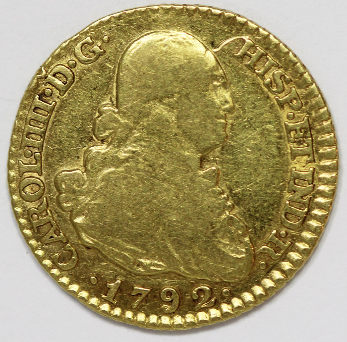 Mexico 1792 MF Gold Escudo,... image