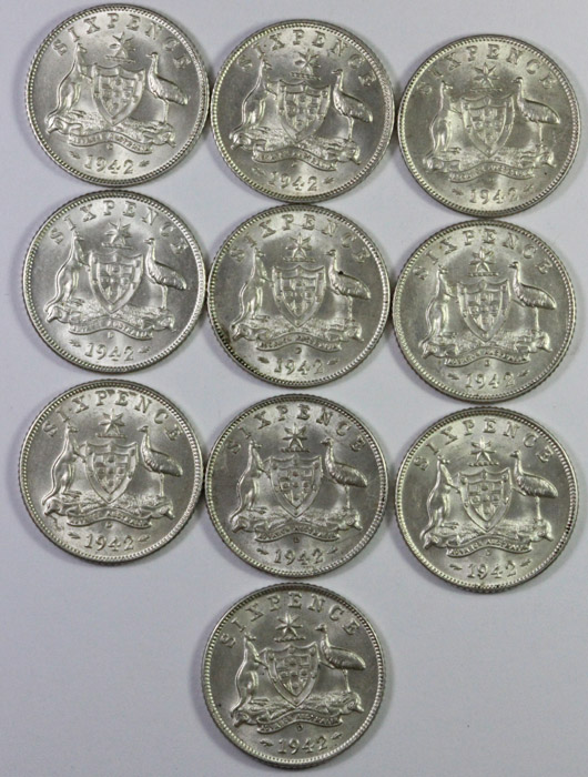 Australia 1942 D Sixpences,... image