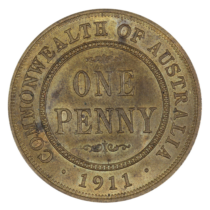 Australia 1911 Penny, Uncir... image