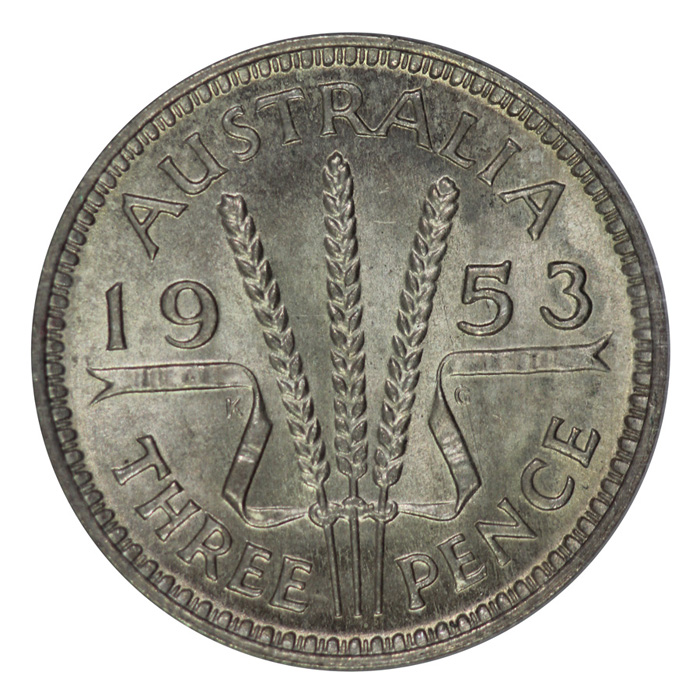 Australia 1953 Threepence, ... image