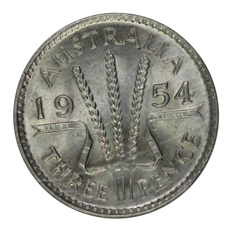 Australia 1954 Threepence, ... image