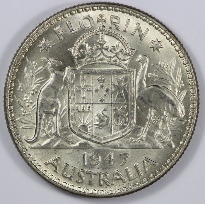 Australia 1947 Florin, Virt... image