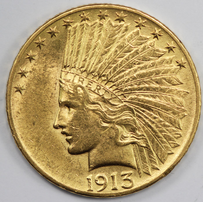 USA 1913 Gold $10, about Un... image