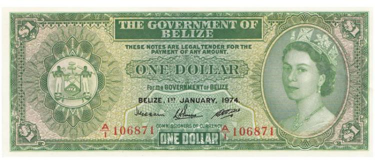 Belize '1st January 1974' $... image