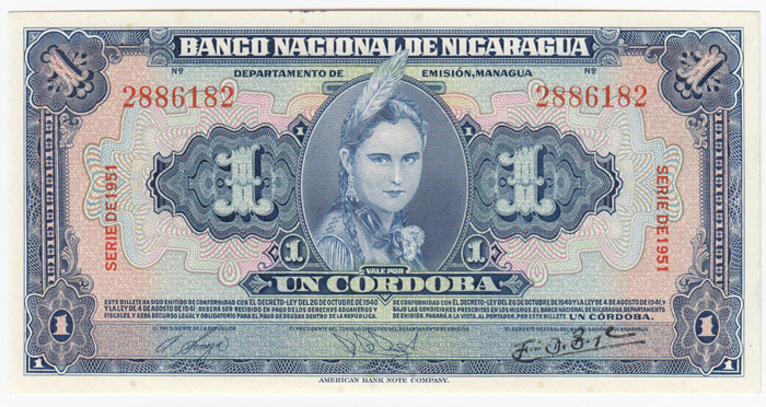 Nicaragua 1951 Cordoba, Unc... image