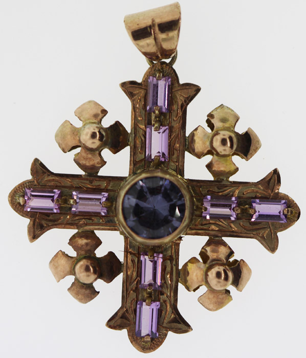 Vintage Cross in Amethyst a... image