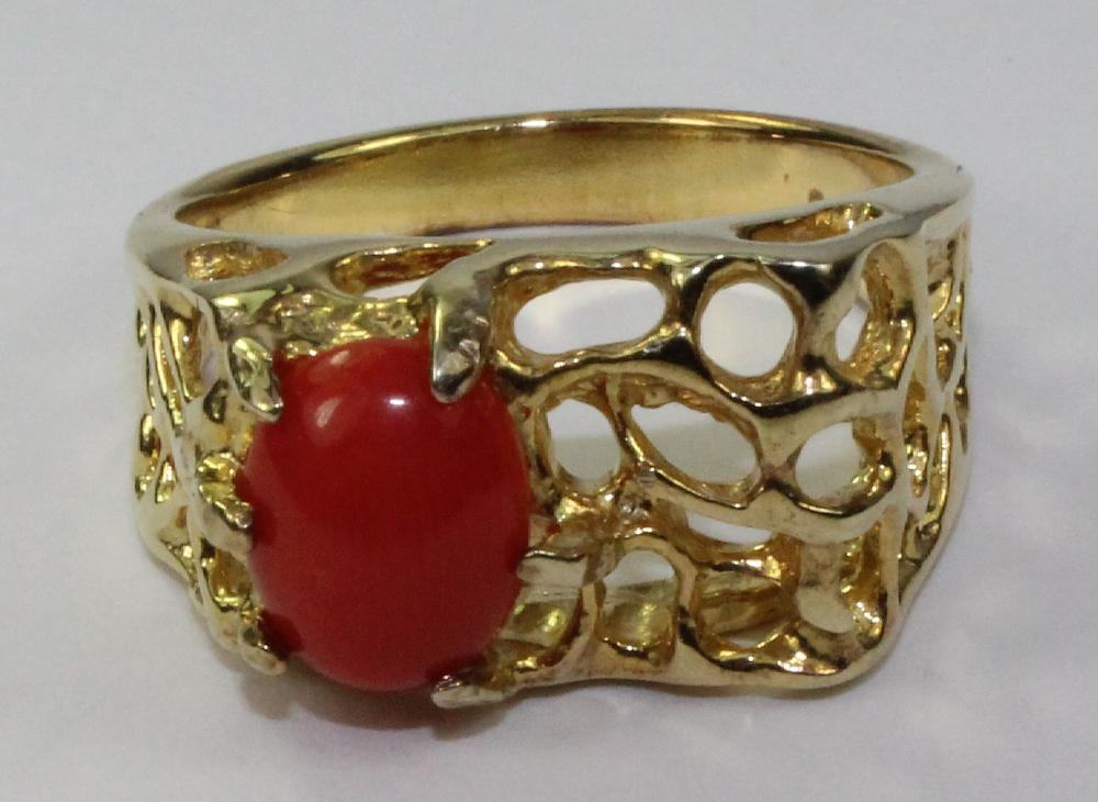 Red Coral & Sterling (0.925... image