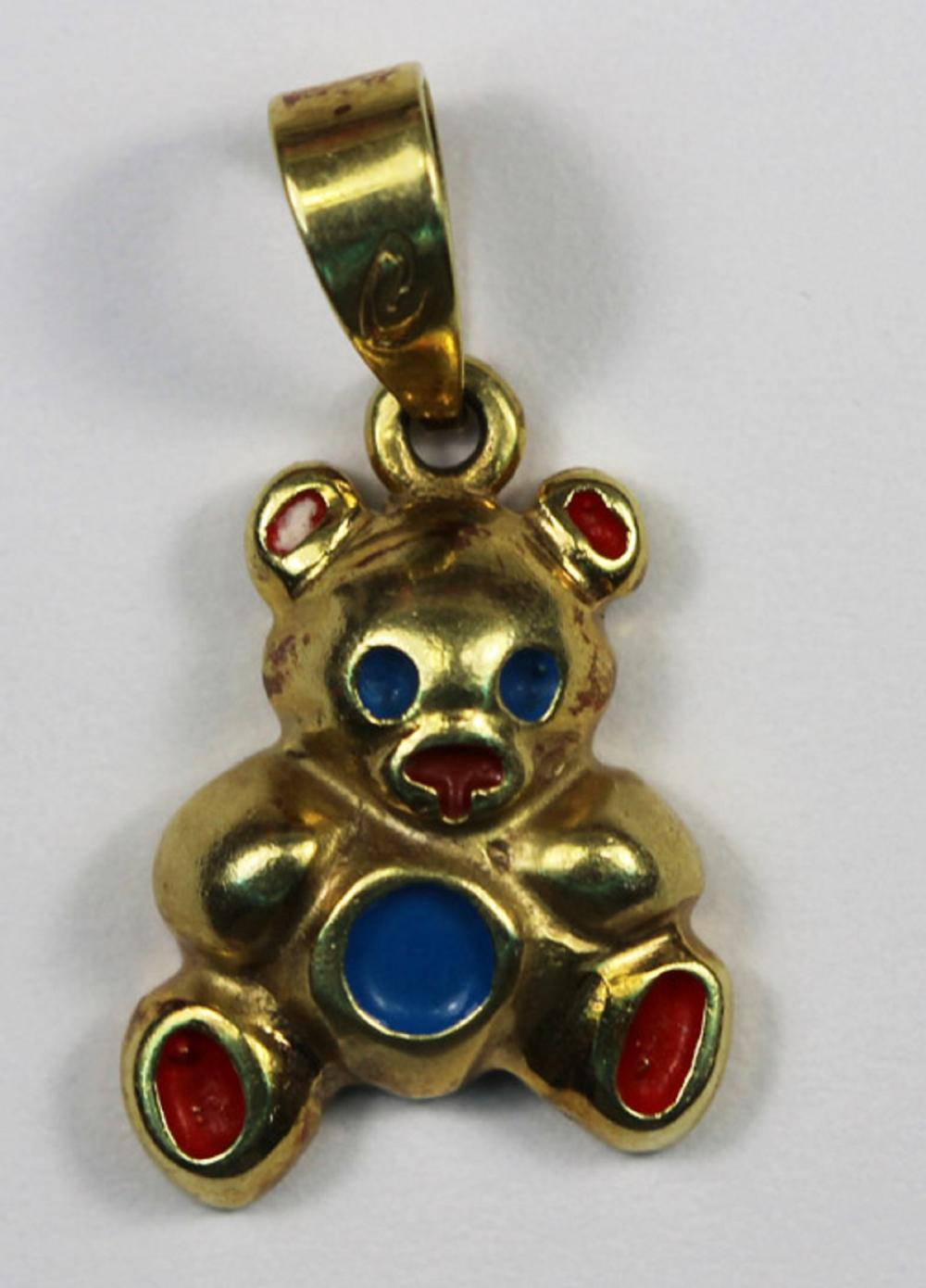 Teddy Bear Charm in 14ct Gold image