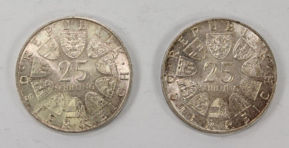 Austria 1972 & 1973 Silver ... image