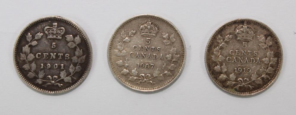 Canada 1901, 1907 & 1919 Si... image