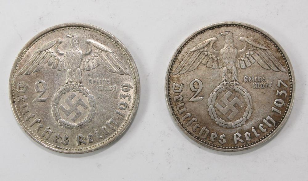 Germany 1937 A & 1939 B Sil... image