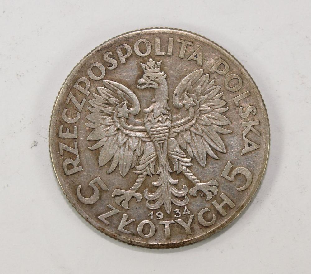 Poland 1934 Silver (750) 5 ... image