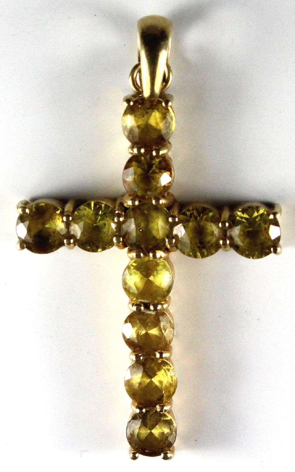 Gold Cross in 14ct Gold ins... image