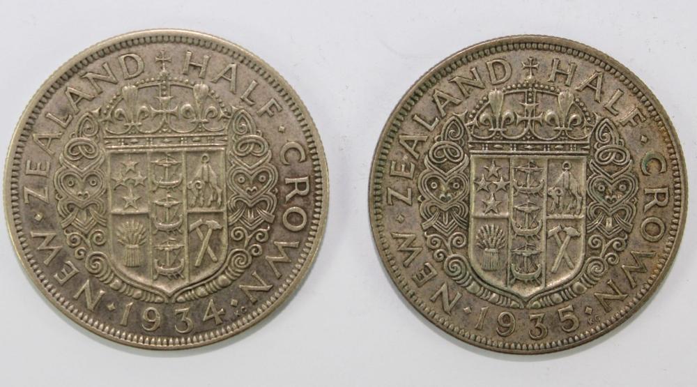 New Zealand 1934 & 1935 Sil... image