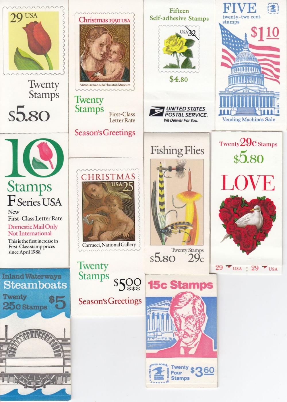 U.S.A. 1990s Stamp Booklets... image