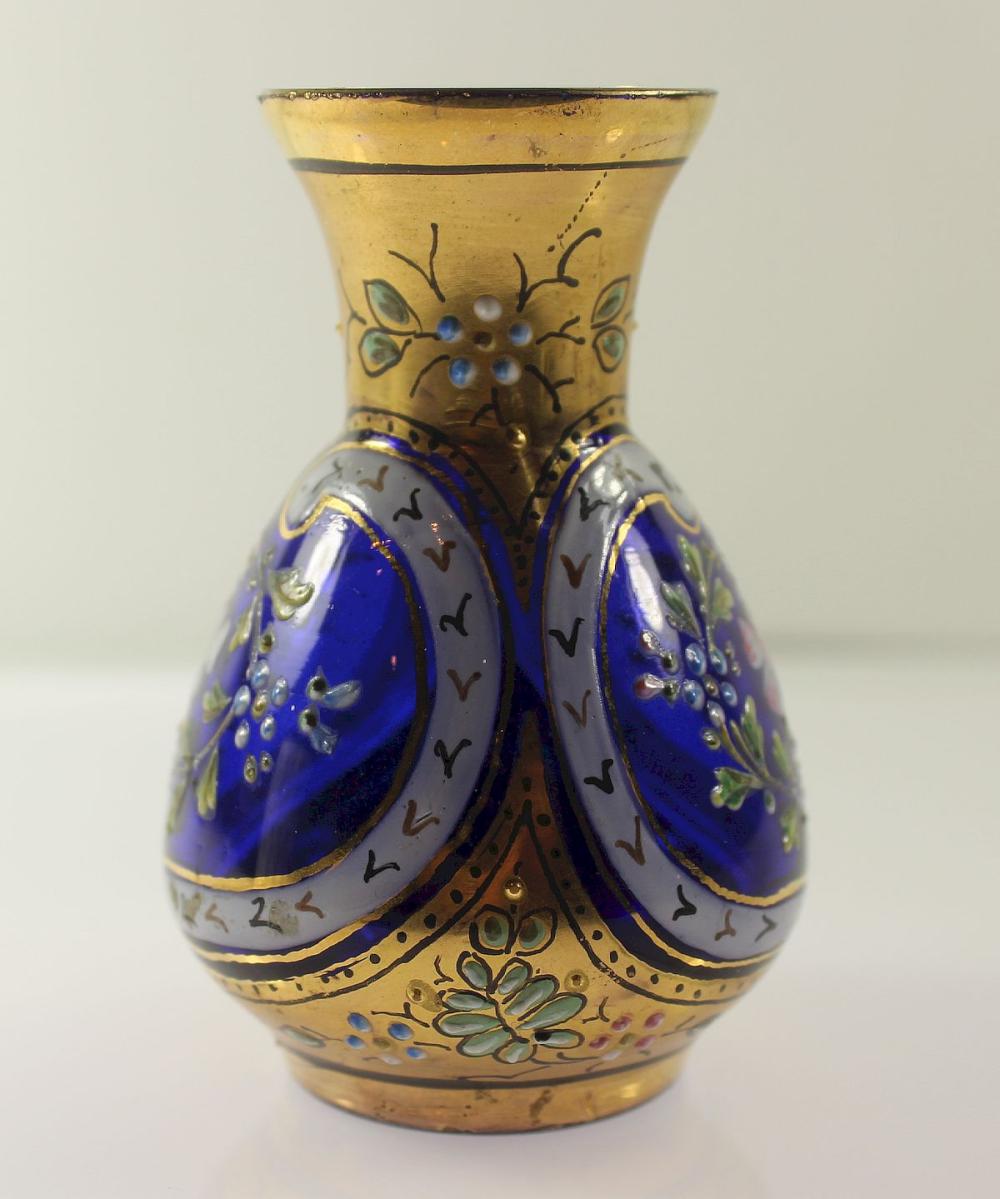 Small Blue Glass Vase with ... image