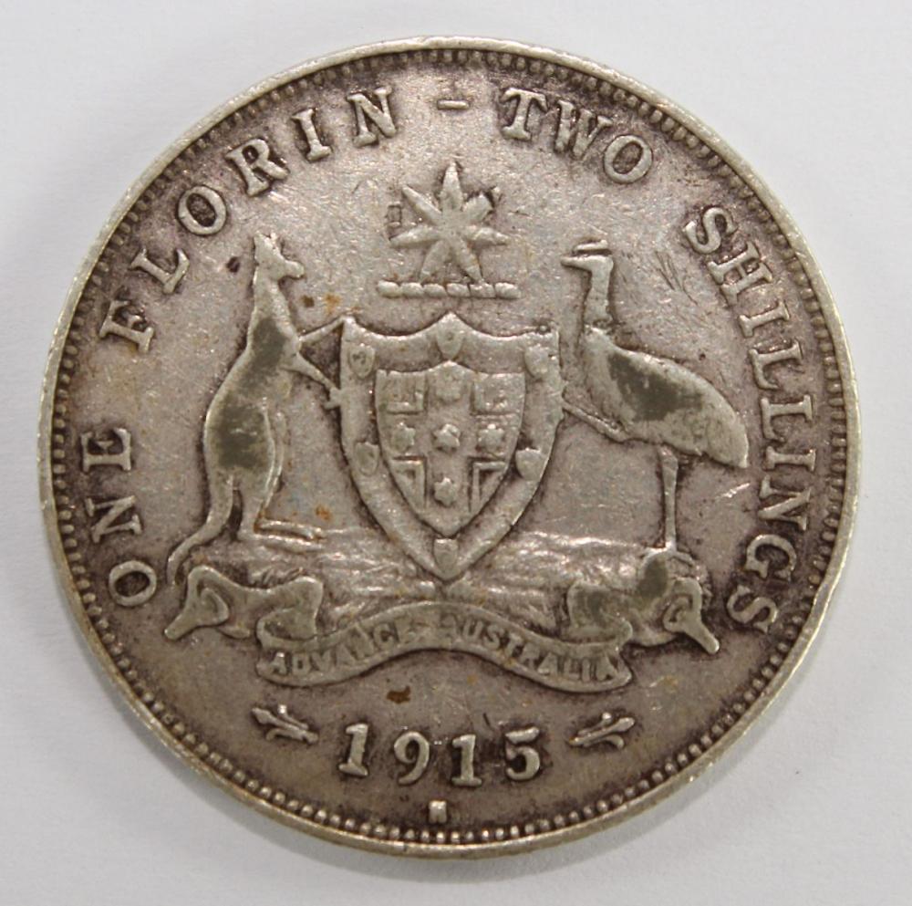 Australia 1915 H Florin, Fine image