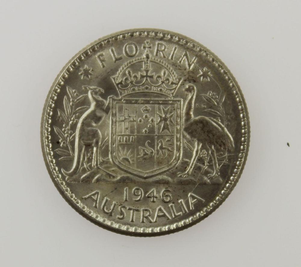 Australia 1946 Florin, near... image