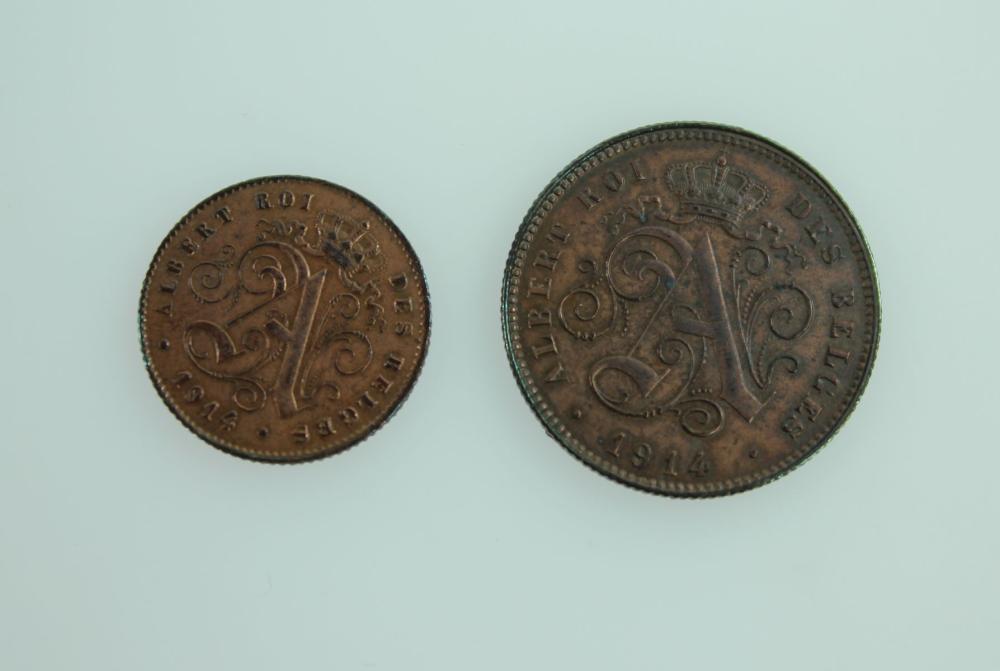 Belgium 1914 1 & 2 Centimes... image