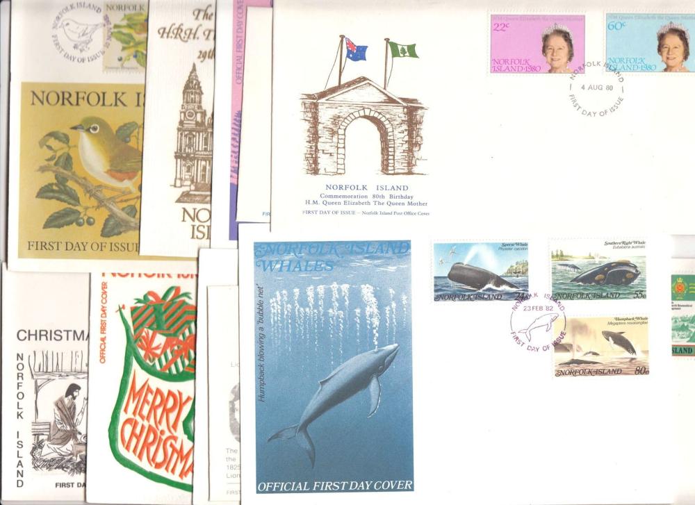 Norfolk Island 1980-82 FDCs... image