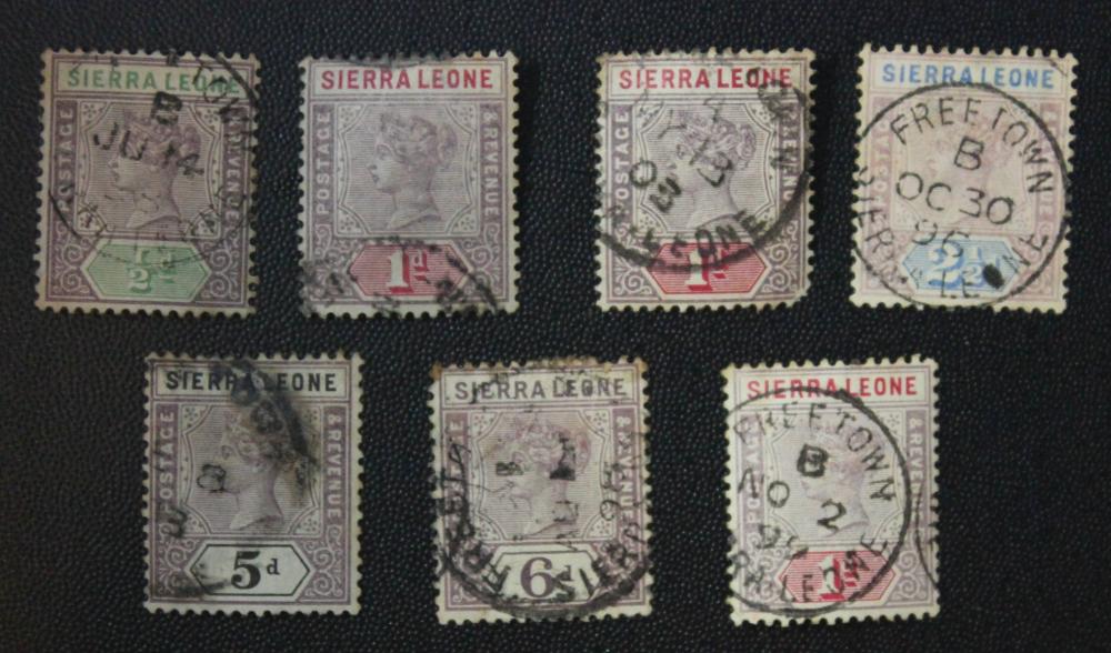 Sierra Leone 1896 1/2d, 1d ... image