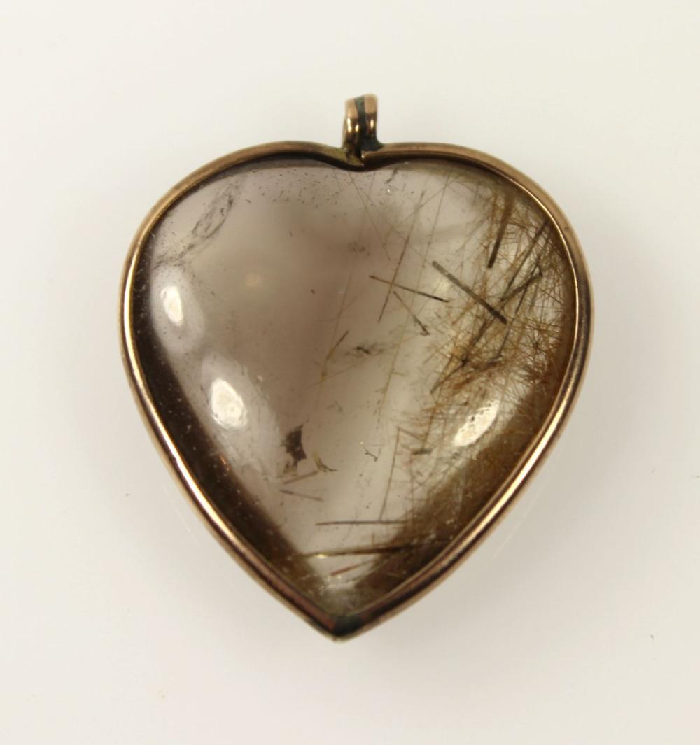 Rutile Quartz Heart in 9ct ... image