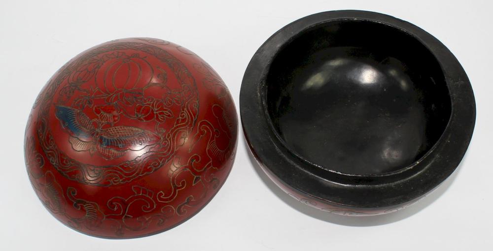 Vintage Asian Red Lacquer R... image