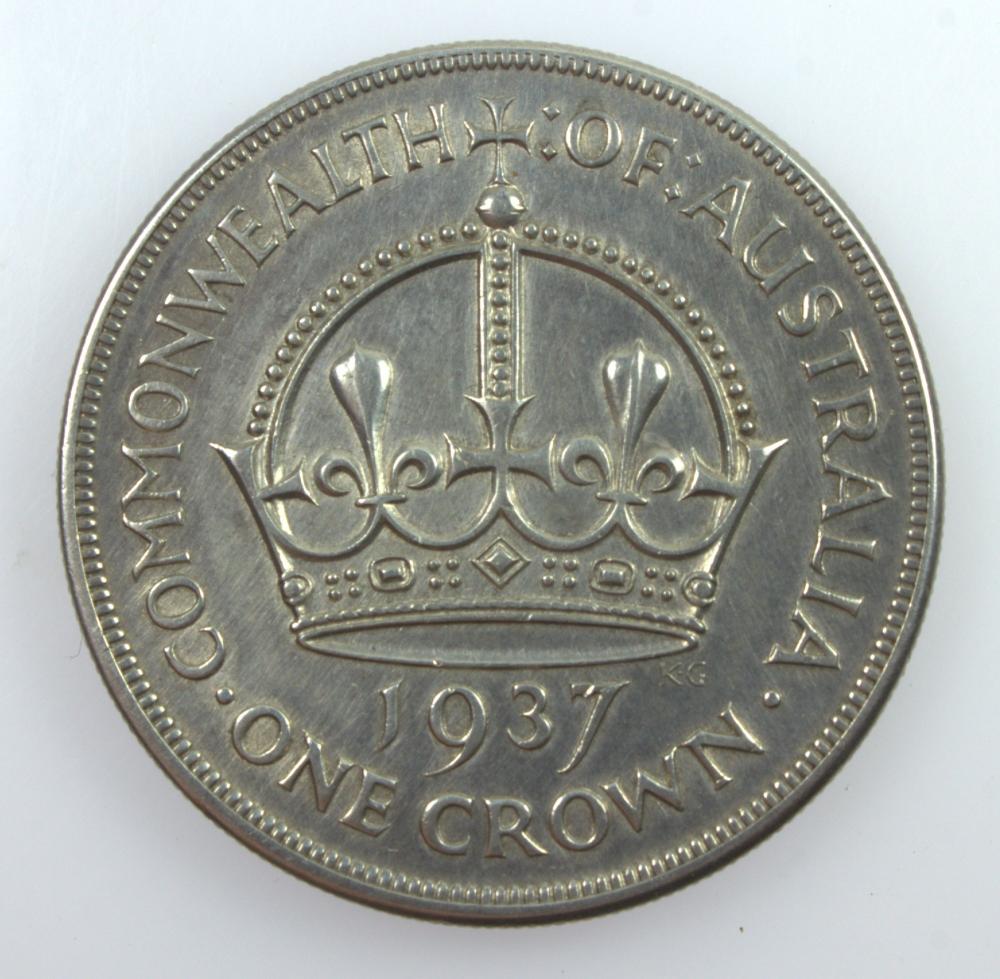 Australia 1937 Silver Crown... image