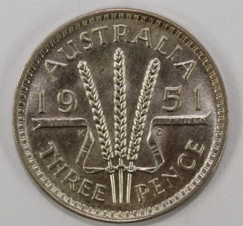 Australia 1951 Threepence n... image