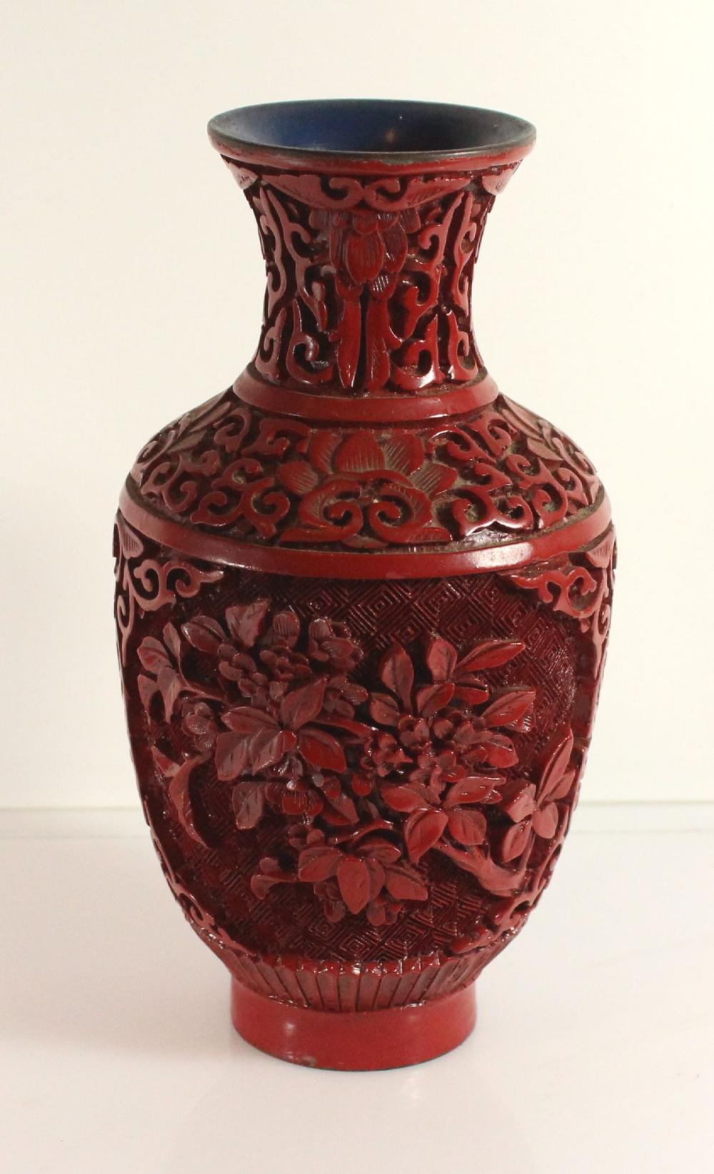 Chinese Cinnabar Lacquer Va... image