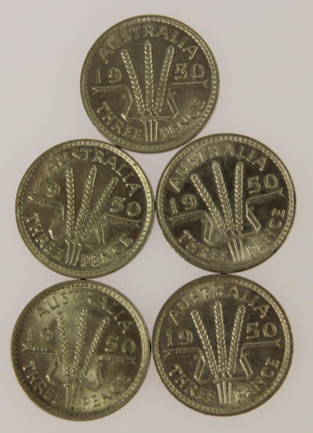 Australia 1950 Threepence, ... image