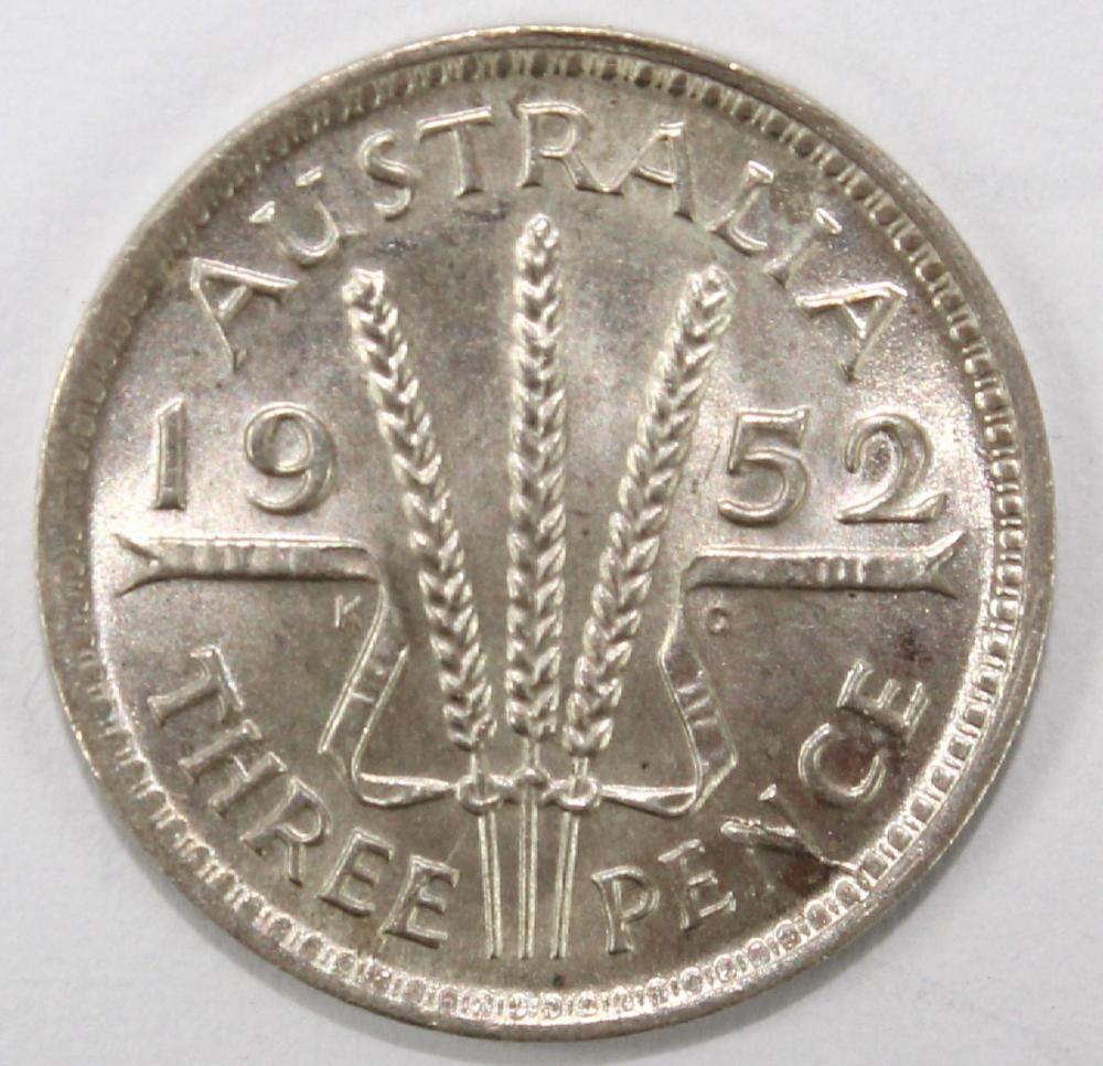 Australia 1952 Threepence, ... image