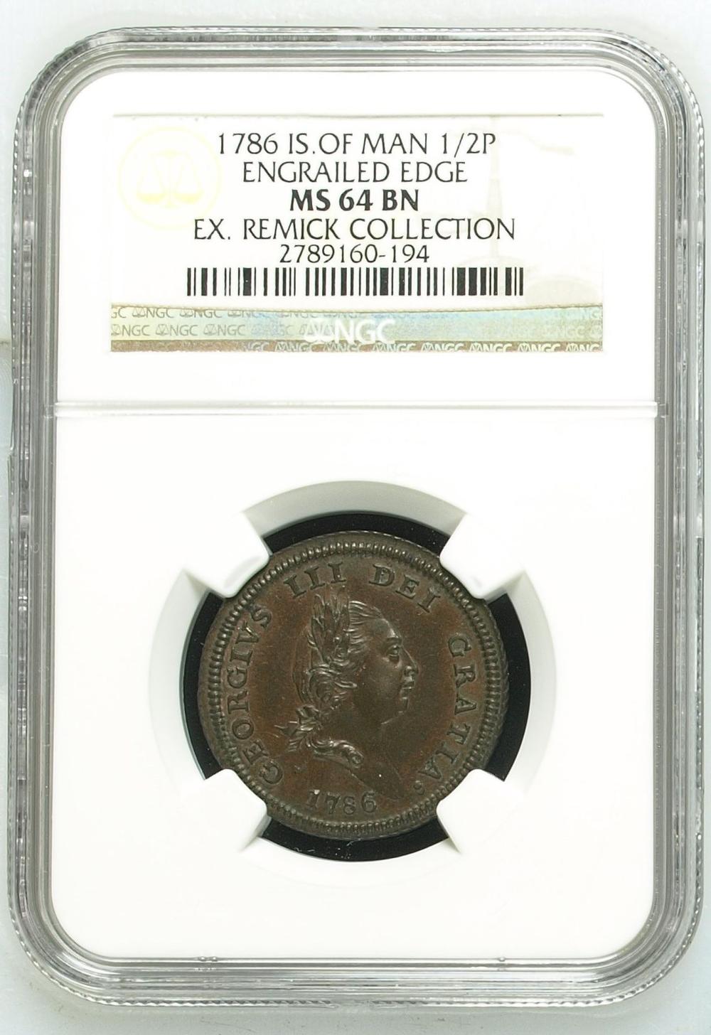 Isle of Man 1786 Halfpenny ... image