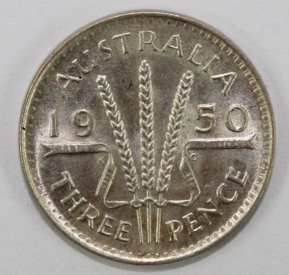 Australia 1950 Threepence, ... image