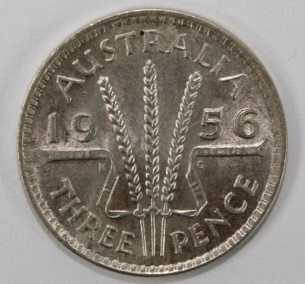 Australia 1956 Threepence, ... image