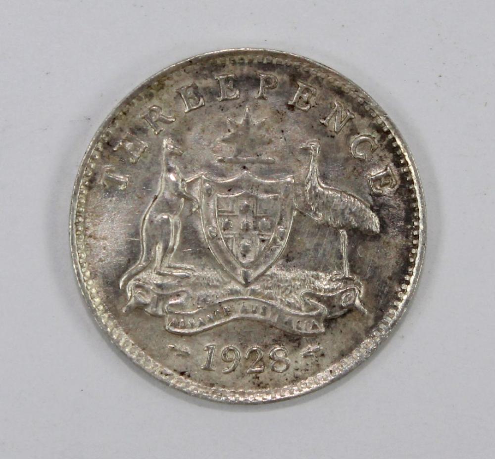 Australia 1928 Threepence, ... image