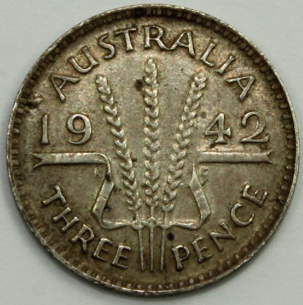 Australia 1942 (M) Threepen... image