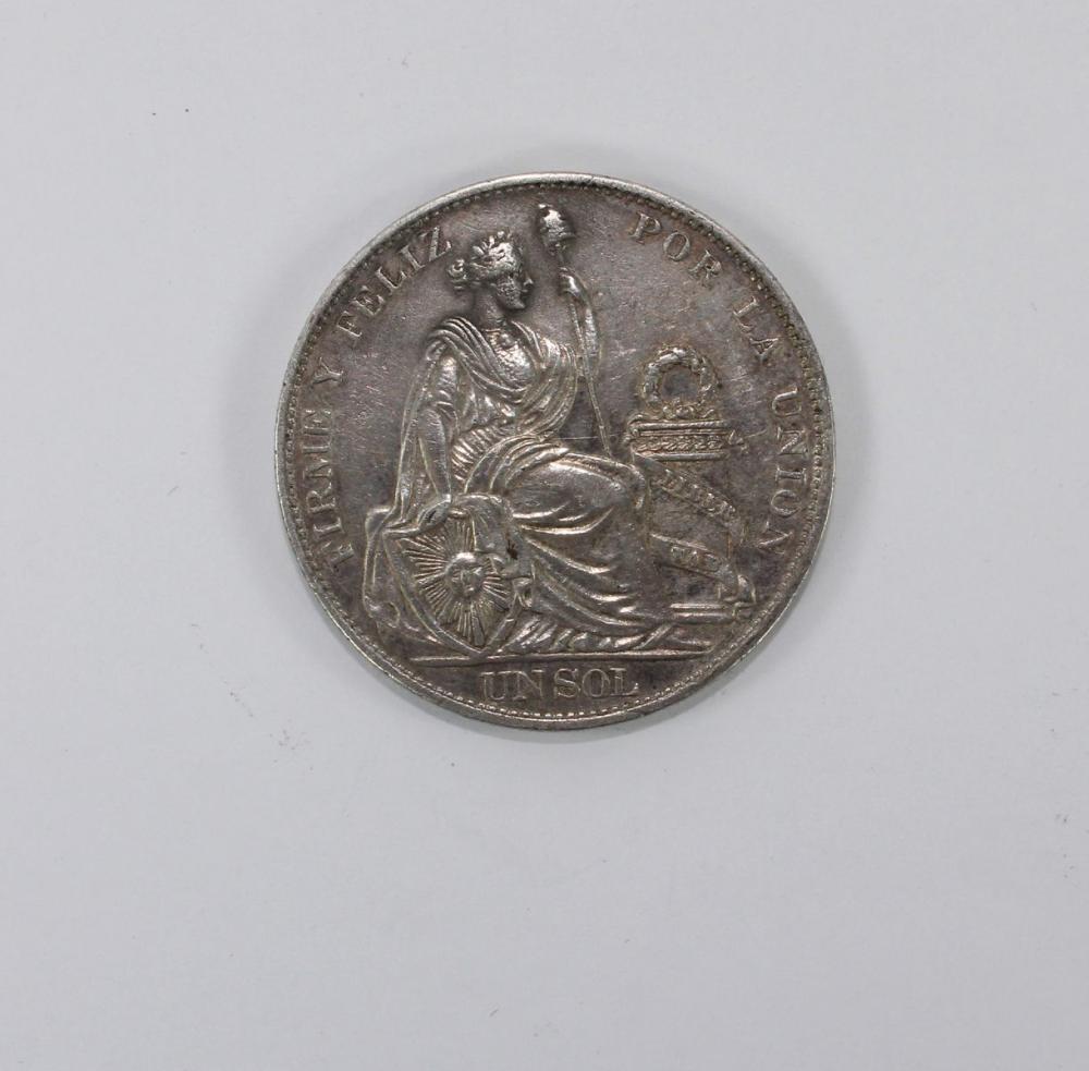 Peru 1916 Silver (900) Sol,... image