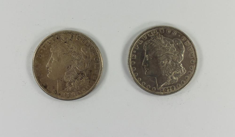 U.S.A. 1878 & 1921 'Morgan'... image