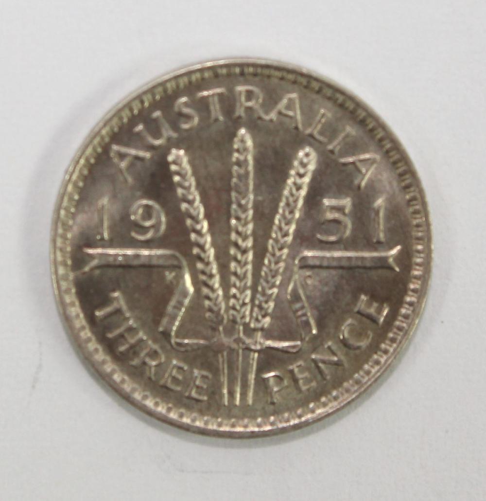 Australia 1951 (M) Threepen... image