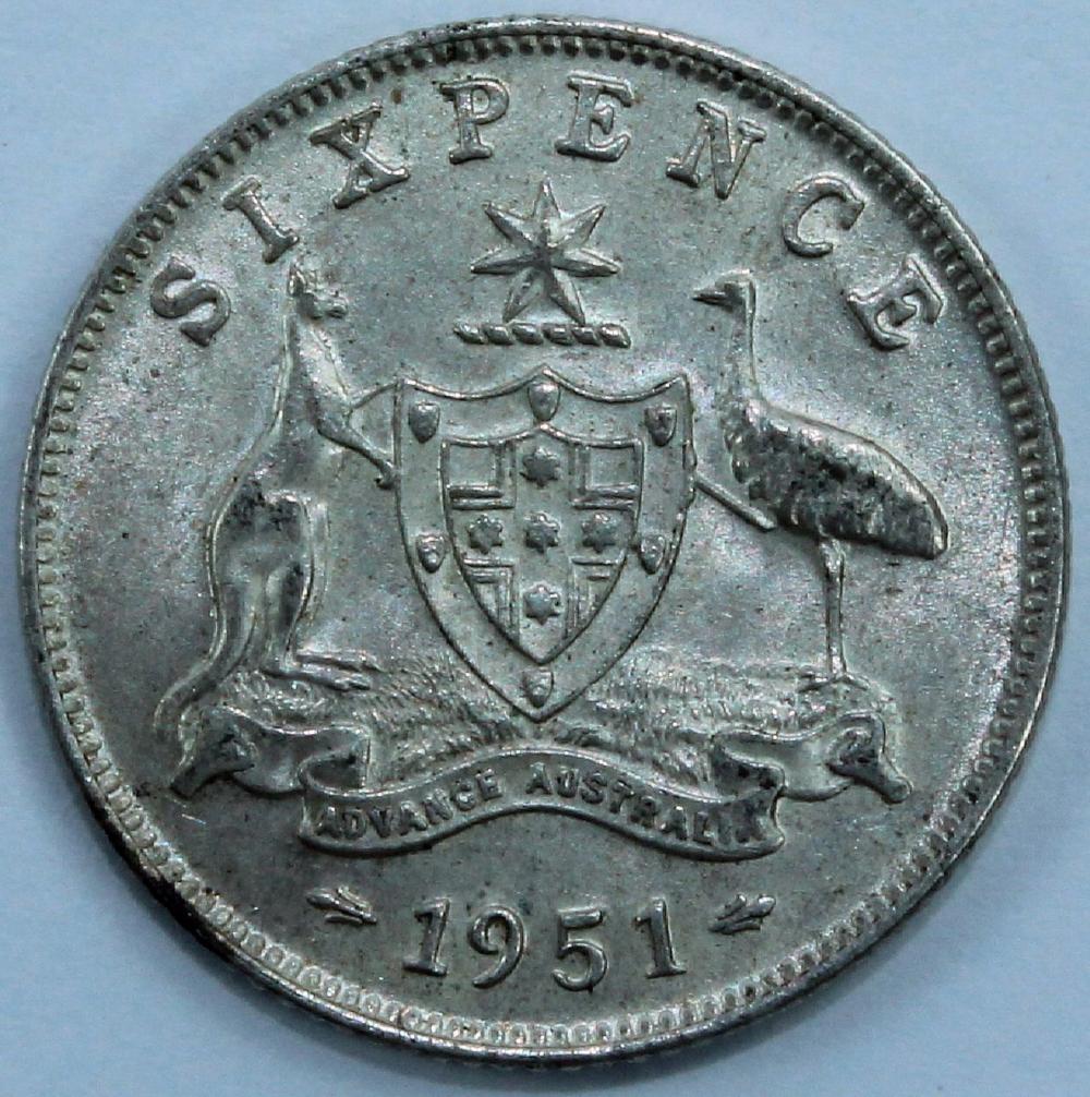 Australia 1951 Sixpence, Un... image