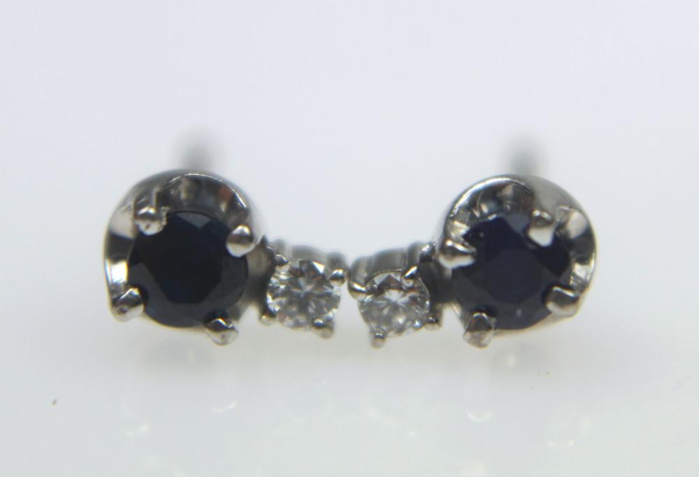 Diamond & Sapphire Stud Ear... image