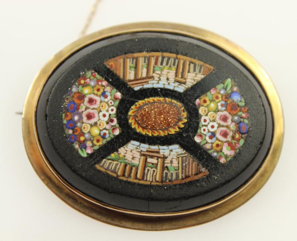 Antique Micro-mosaic Brooch... image