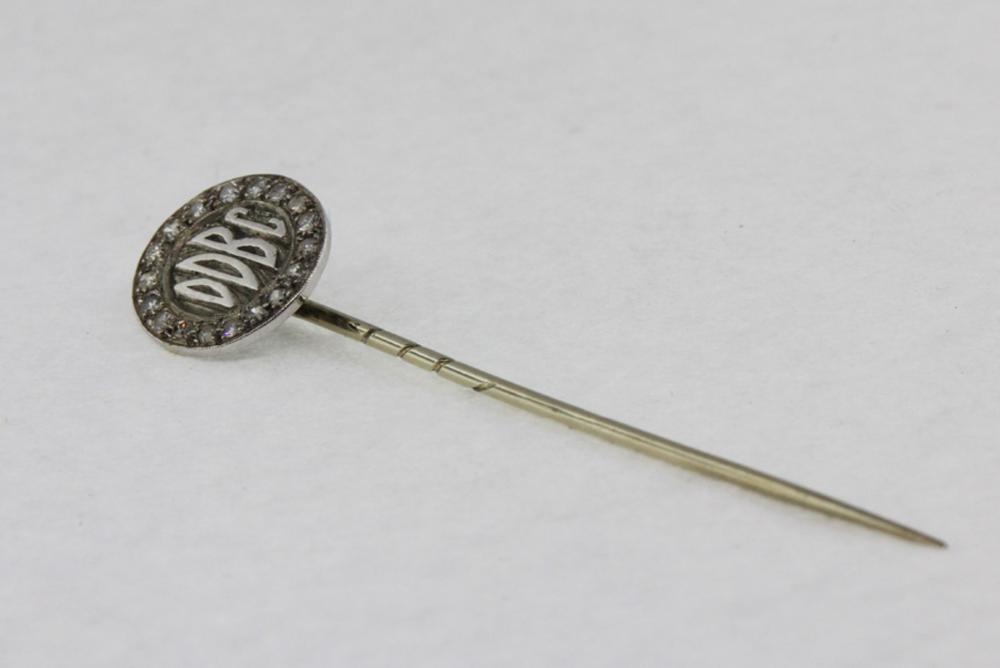 Platinum Stick Pin with Old... image