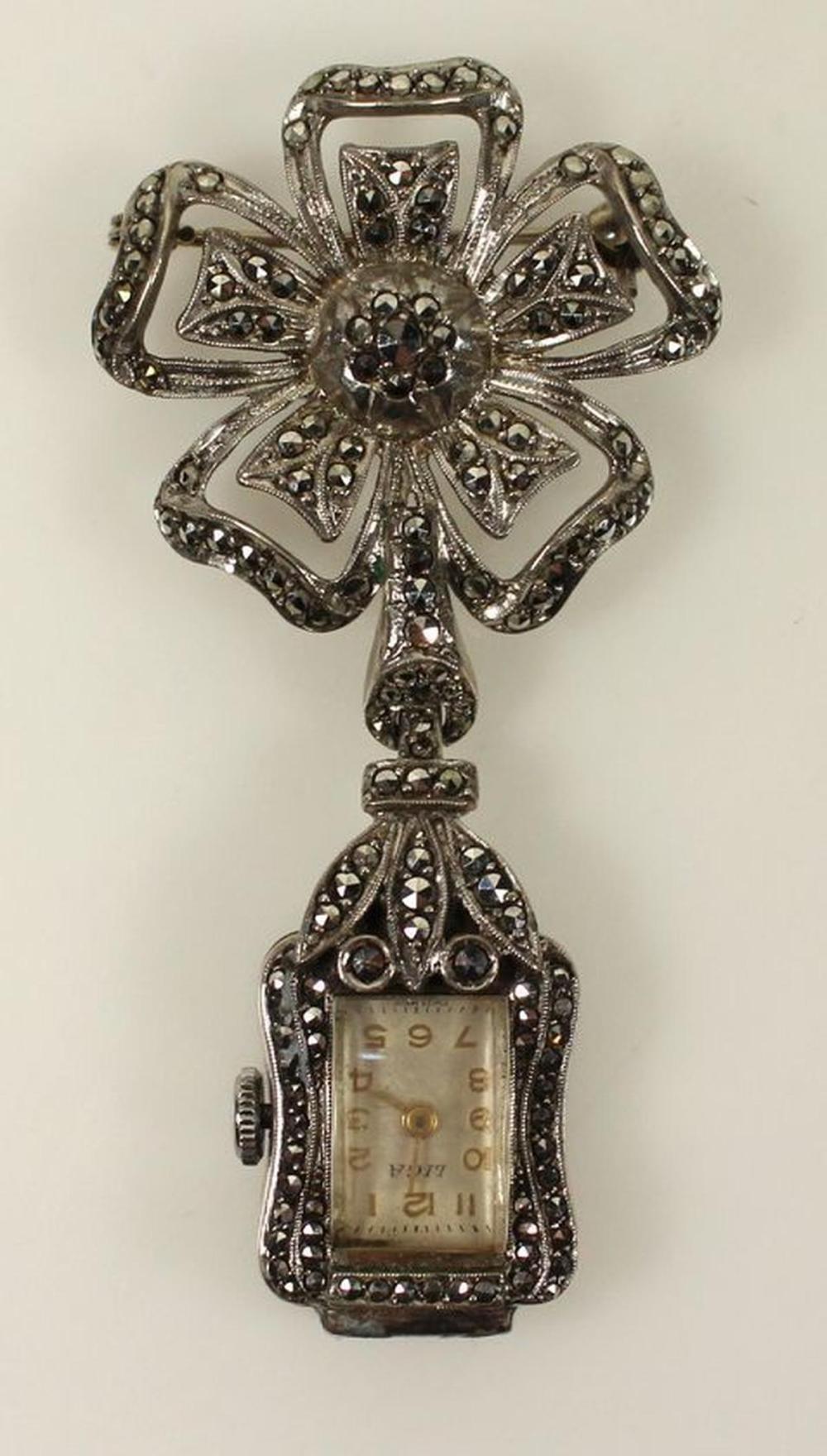 Vintage 'Liga' Marcasite 'N... image