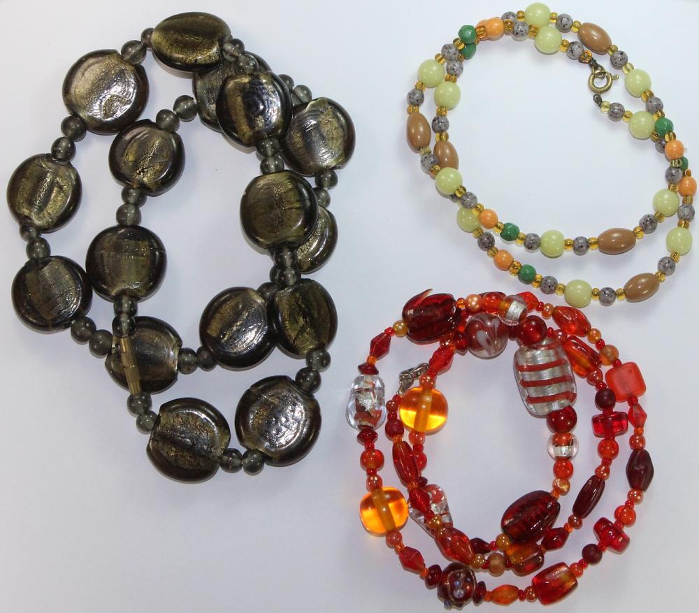 Glass & Resin Necklaces (3 ... image