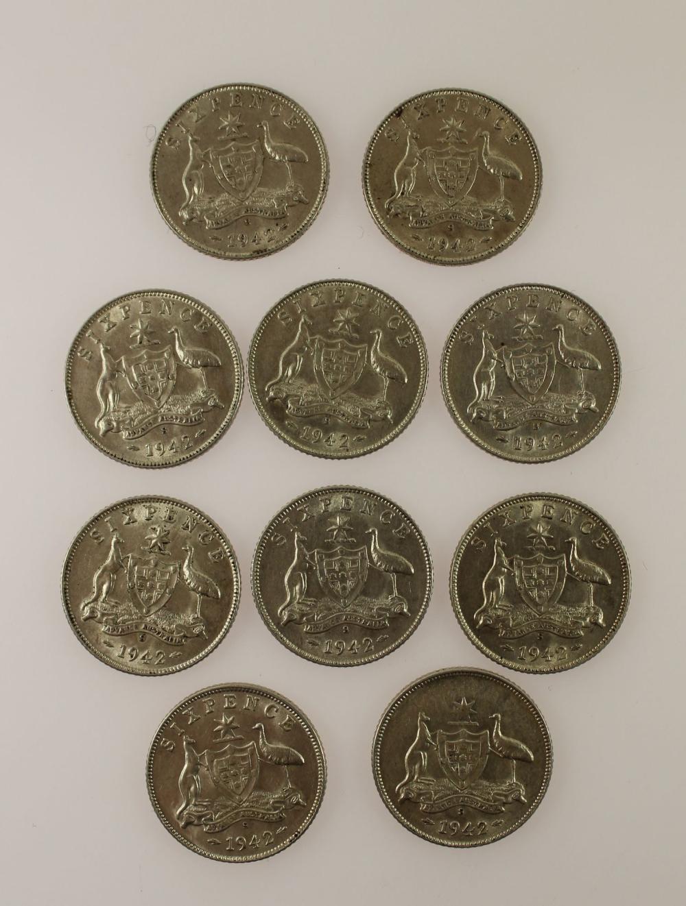 Australia 1942 S Sixpences,... image