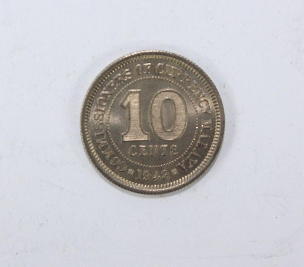 Malaya 1948 Cu-Ni 10 Cents image